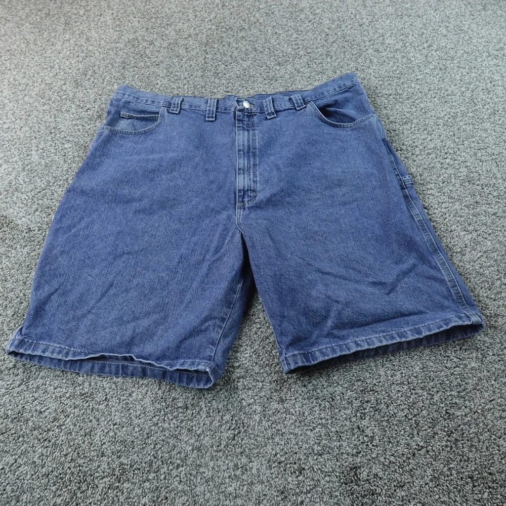 Wrangler‎ Shorts Mens 44 Dark Blue Denim Jean Jorts Carpenter Utility Work Skate